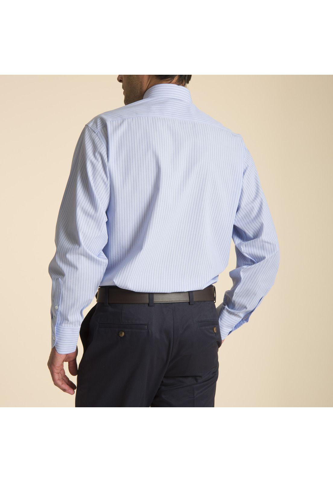 Camisa Libre de arrugas Travel Celeste-2