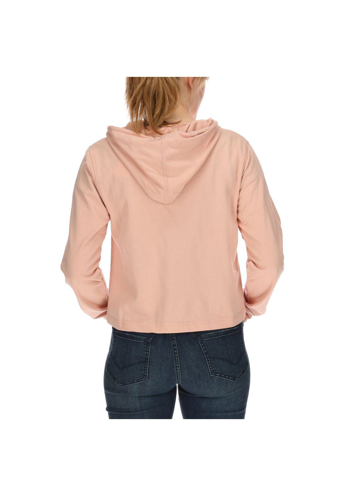 Polerón Mujer Cropped Caterpillar Sweatshirt Algodón Rosa-2