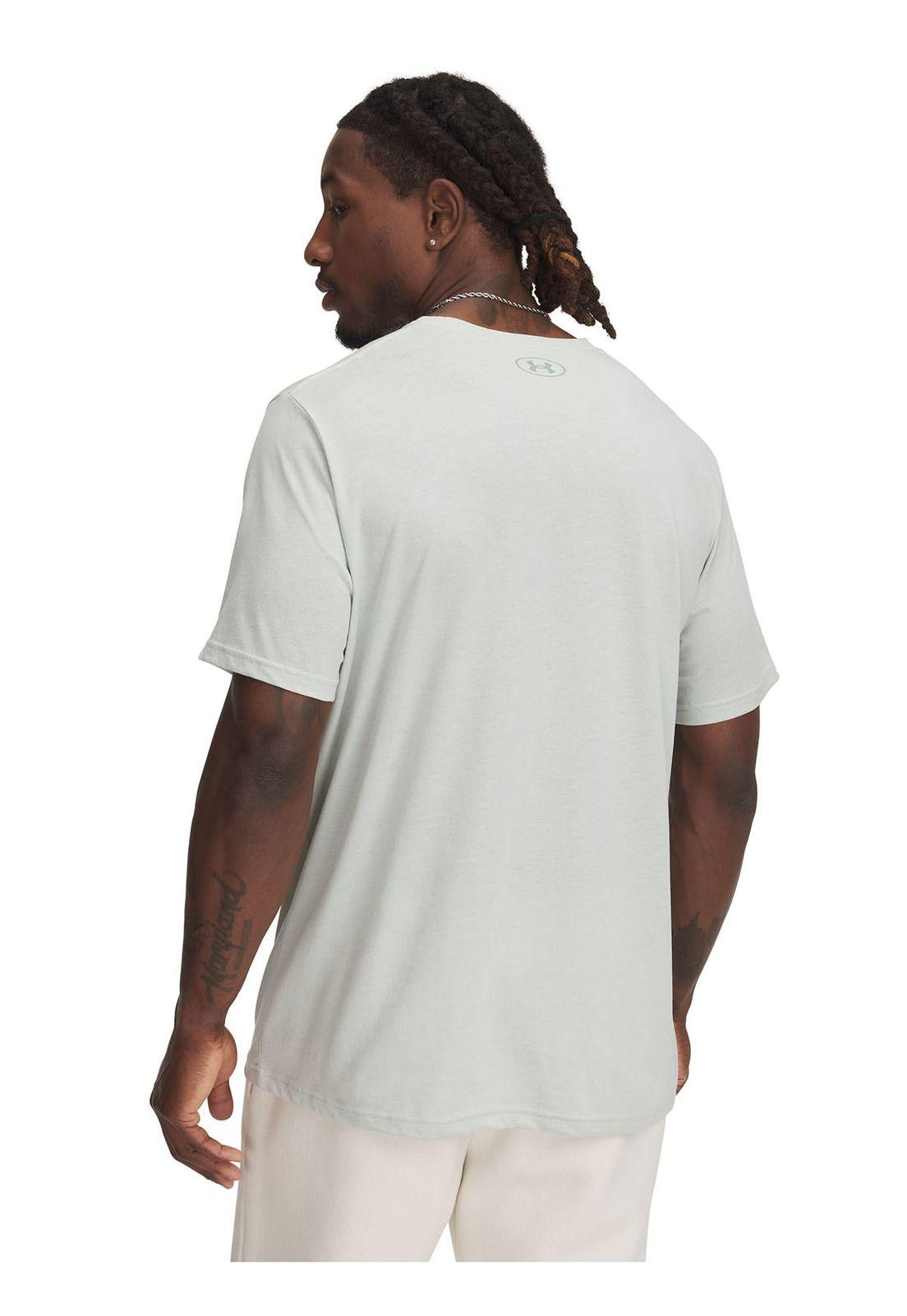 Polera Manga Corta Ua Reflective Big Logo Verde Para Ho-1