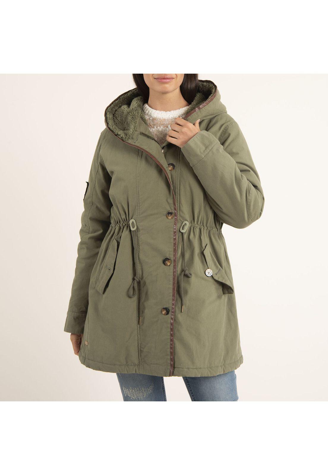 Chaqueta Mujer Bianca Verde Petróleo-1