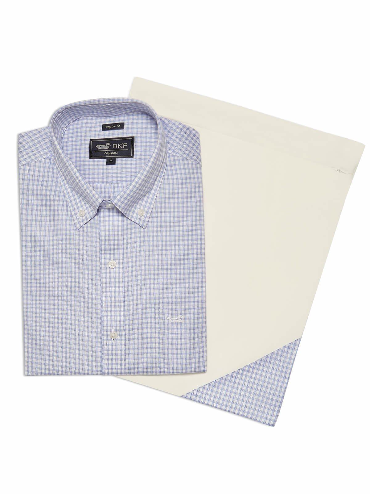 Camisa Hombre Cuello Button-Down WF Azul-5