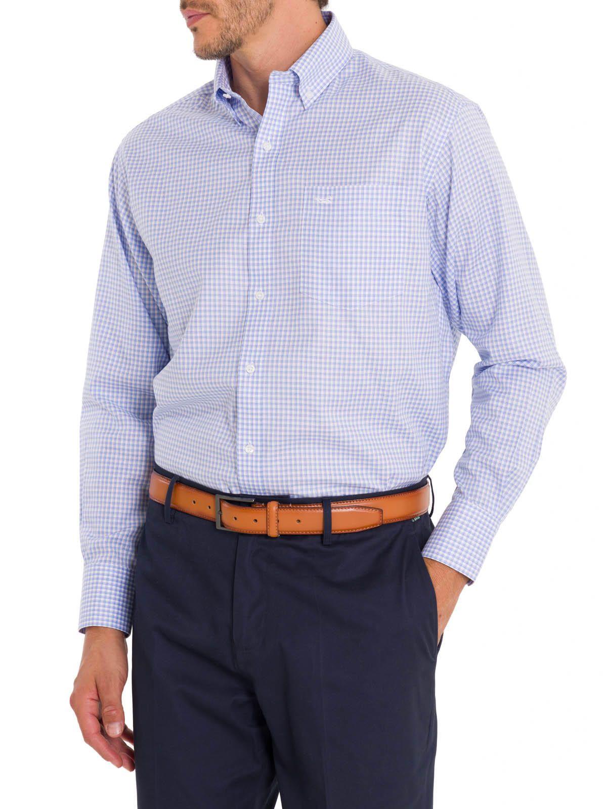 Camisa Hombre Cuello Button-Down WF Azul-7