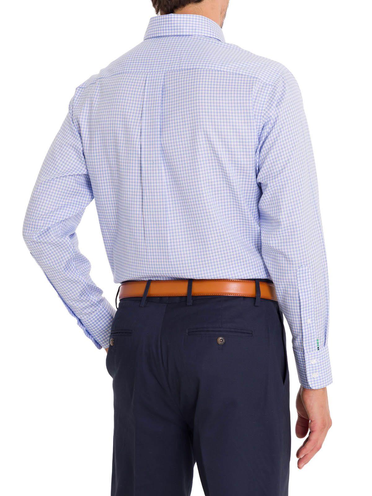 Camisa Hombre Cuello Button-Down WF Azul-8
