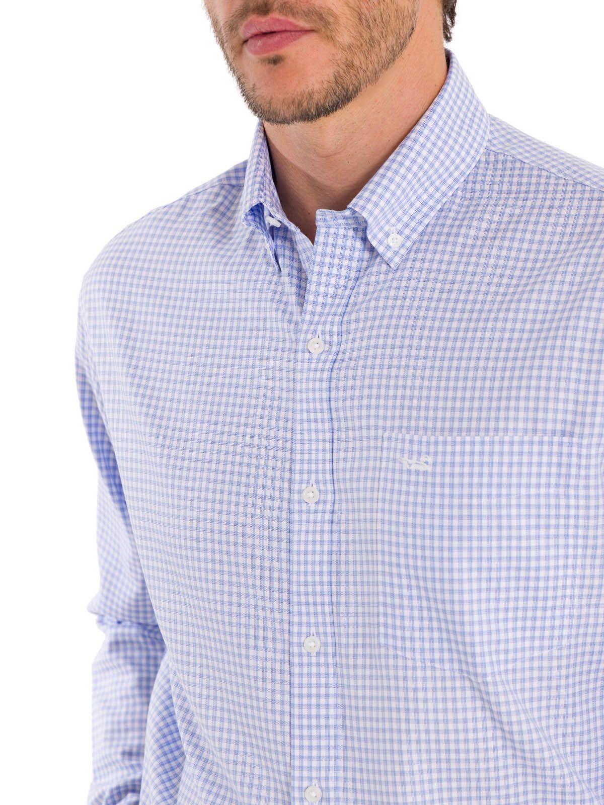 Camisa Hombre Cuello Button-Down WF Azul-9