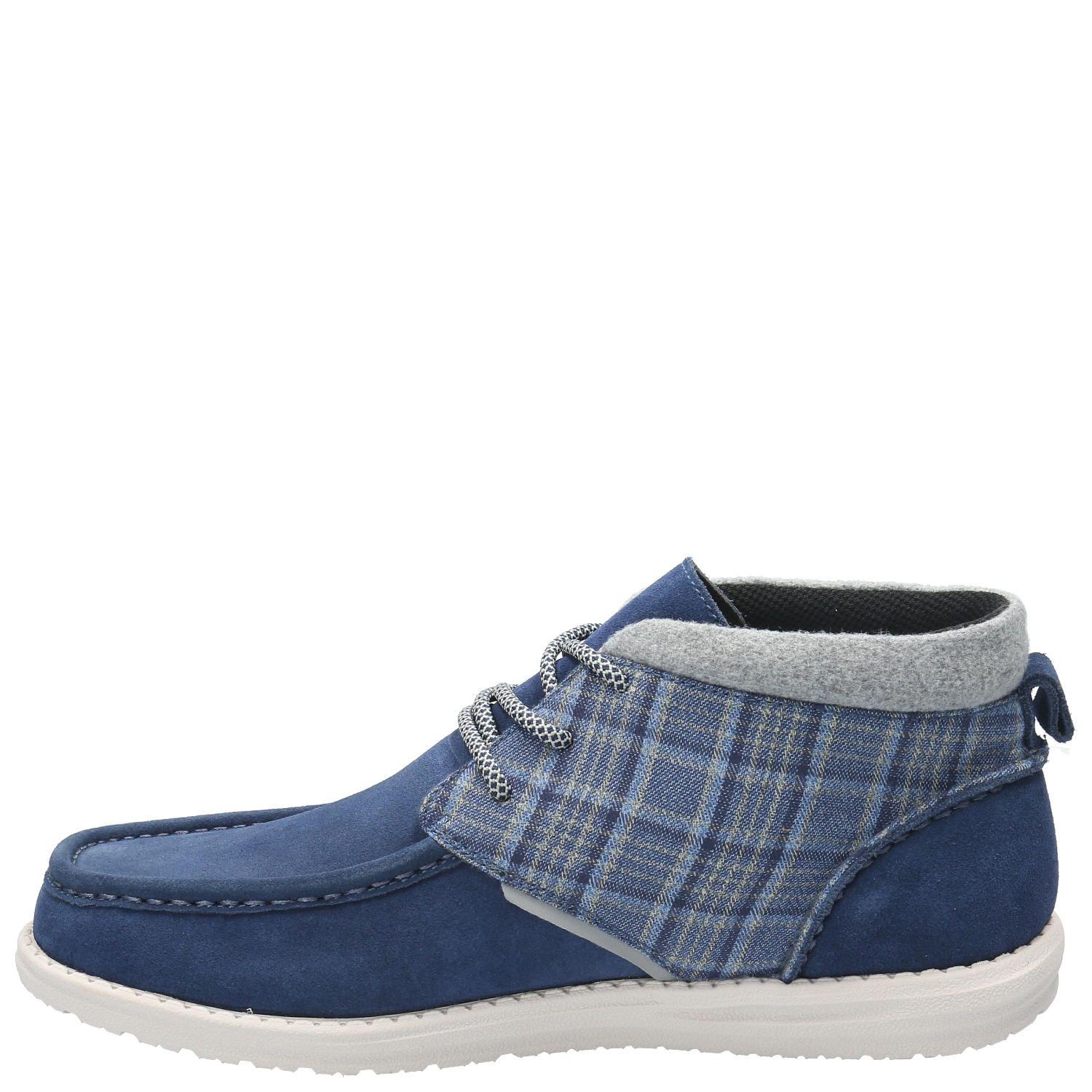 Botin Cuero Hombre Zenta Azul-5