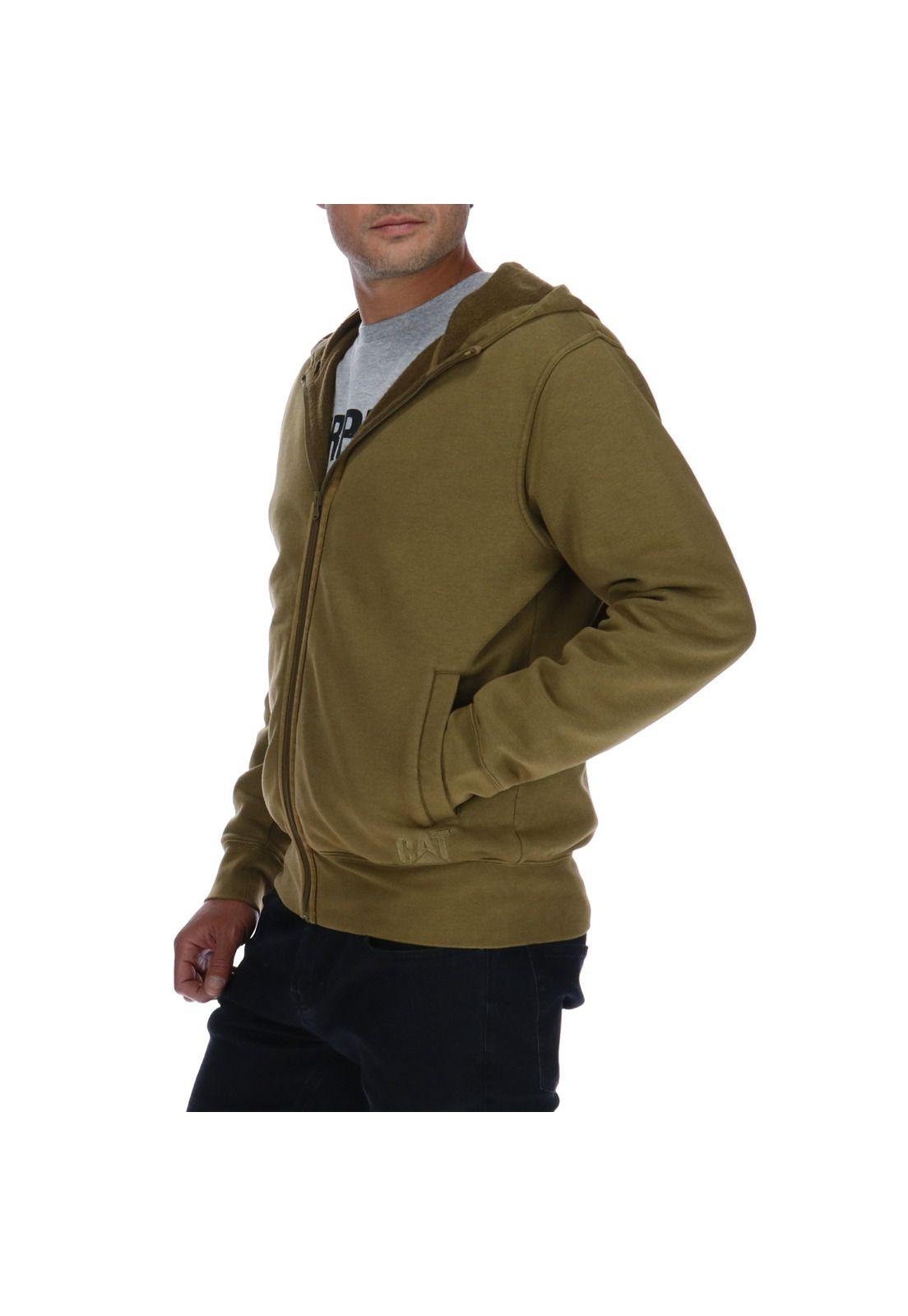Polerón Hombre Foundation Washed Fz Hooded Sweatshirt Algodón Verde-1