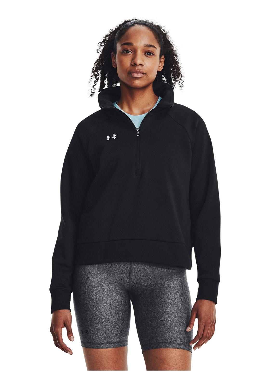 Polerón UA Rival Negro para mujer-3