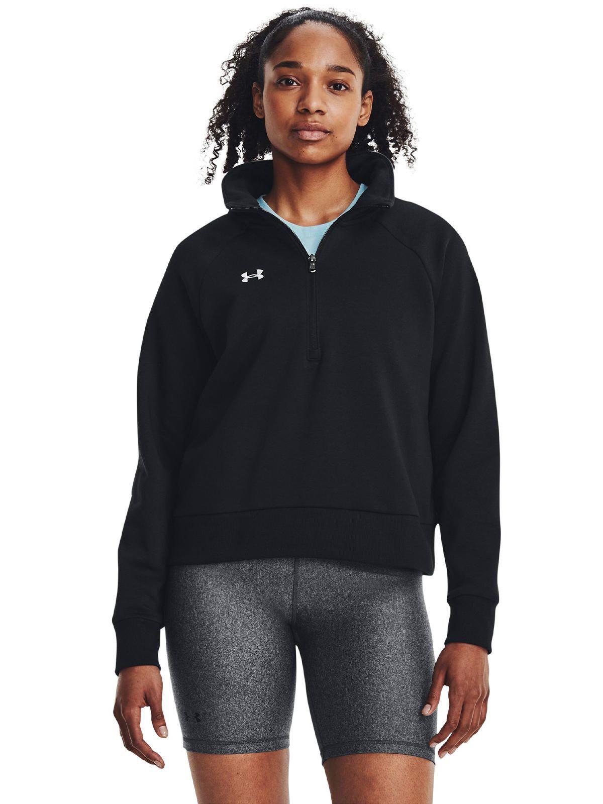 Polerón UA Rival Negro para mujer-3