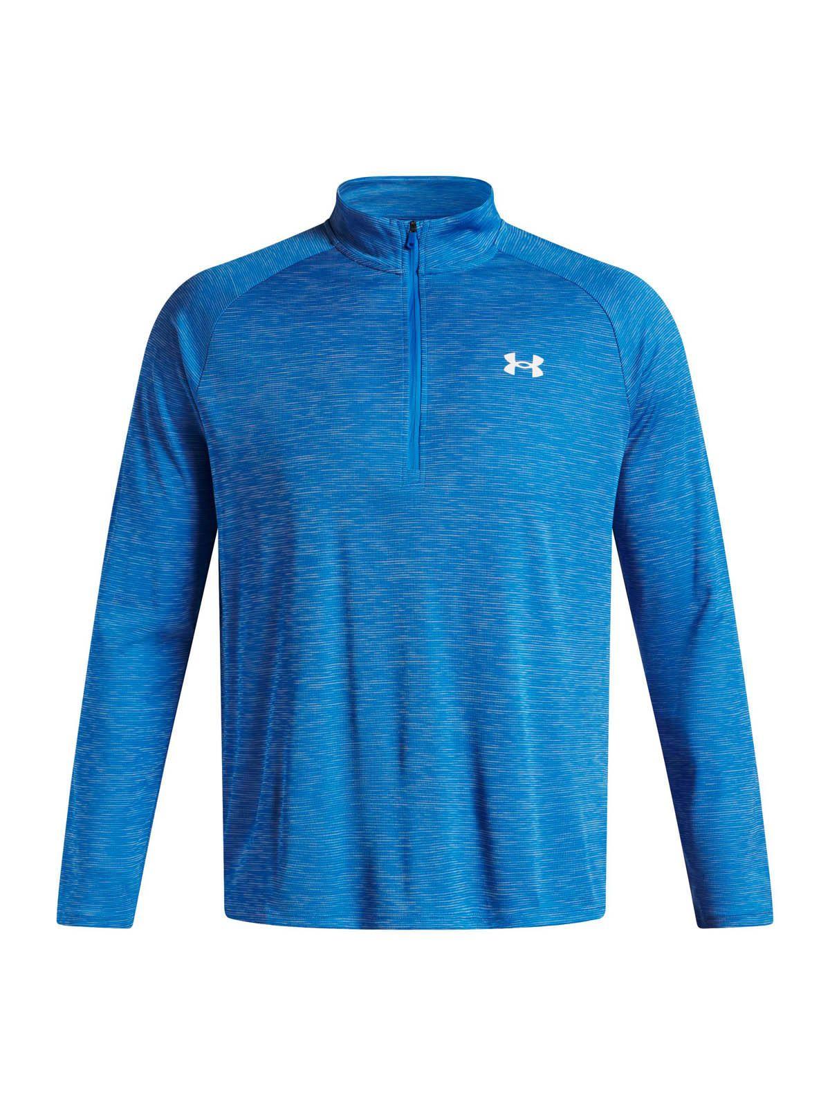 Polerón Training  hombre Tech Textured ½ Zip azul -0