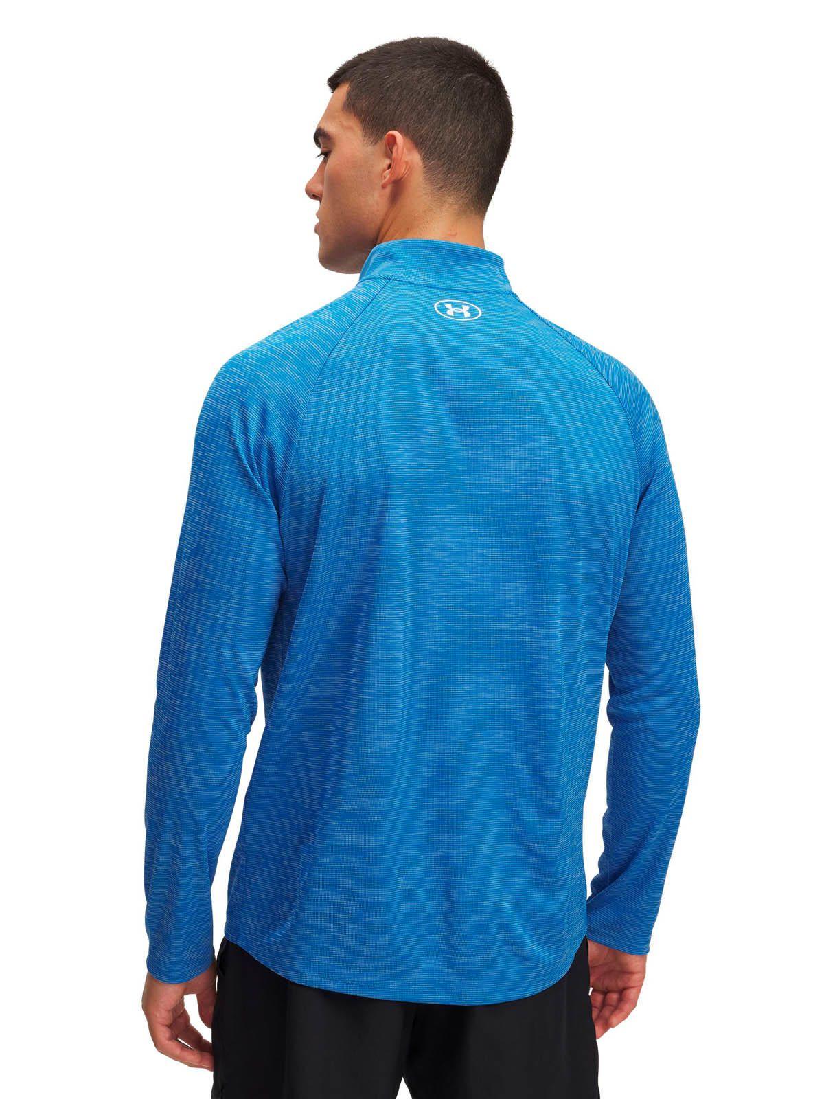 Polerón Training  hombre Tech Textured ½ Zip azul -4