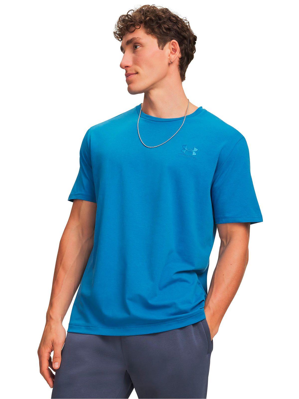 Polera manga corta Icon azul Hombre-0