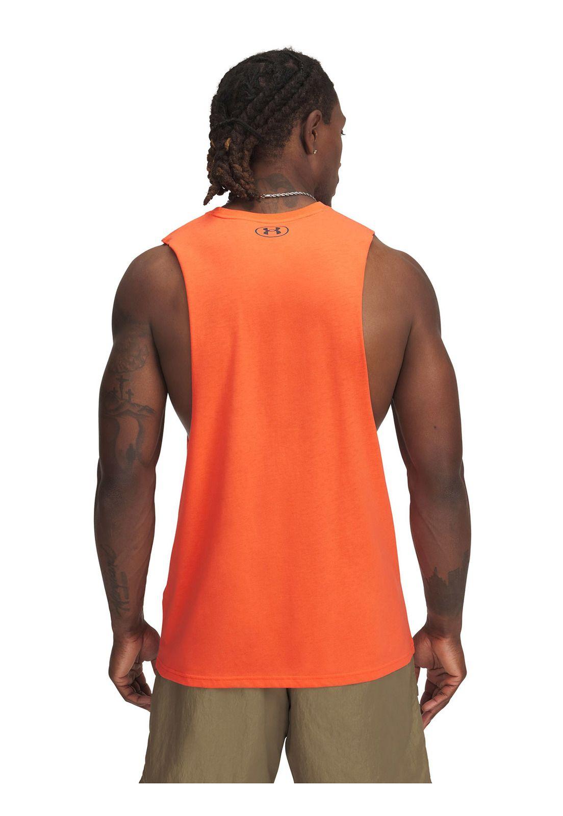 Polera Sin Mangas Leftchest Hombre Naranja-1