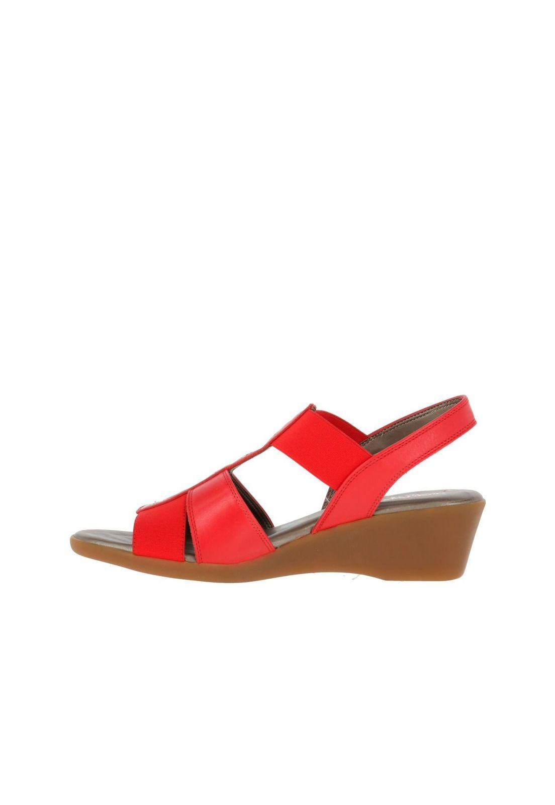 Sandalia Cuero Very Well Rojo-3