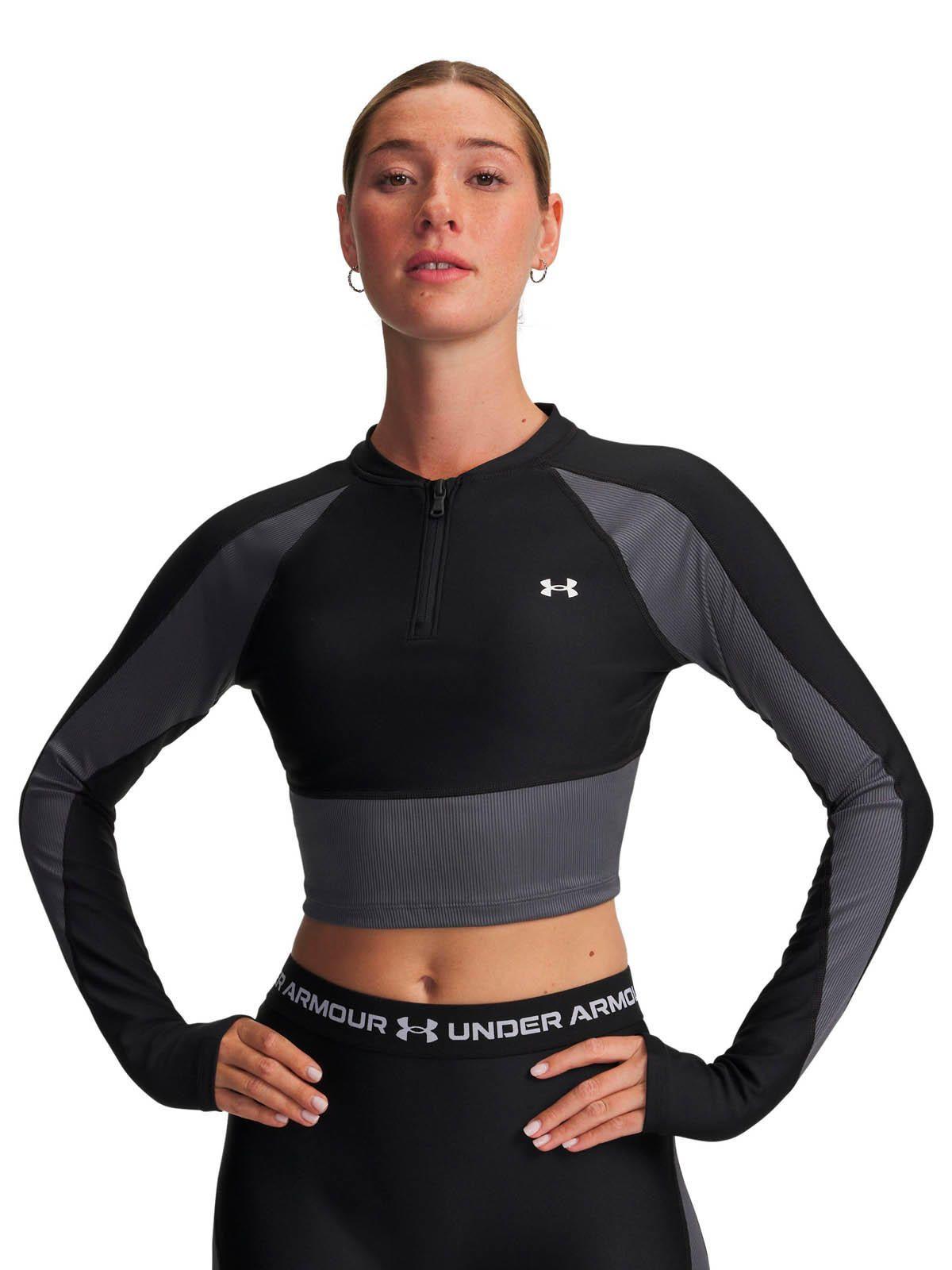 Polerón Training para mujer HeatGear Rib negro -0