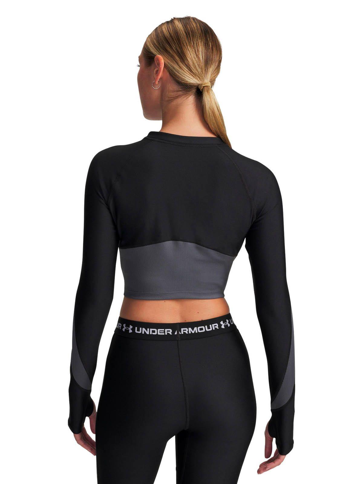 Polerón Training para mujer HeatGear Rib negro -1