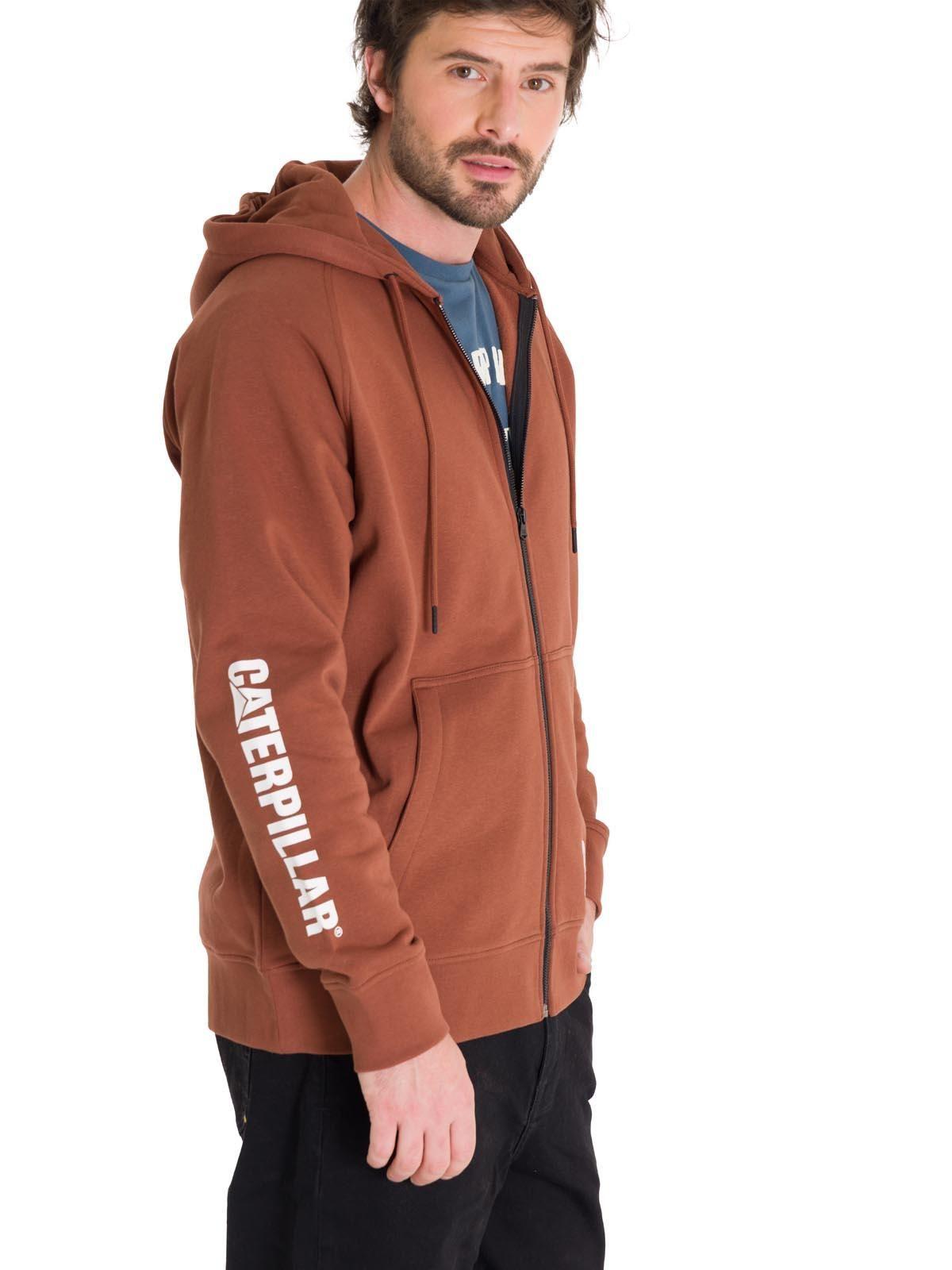 Polerón Fleece Full Zip Hombre Terracota-4
