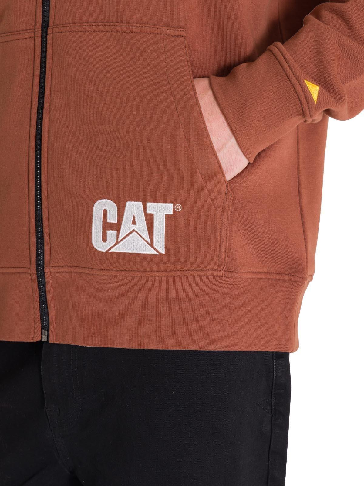 Polerón Fleece Full Zip Hombre Terracota-5