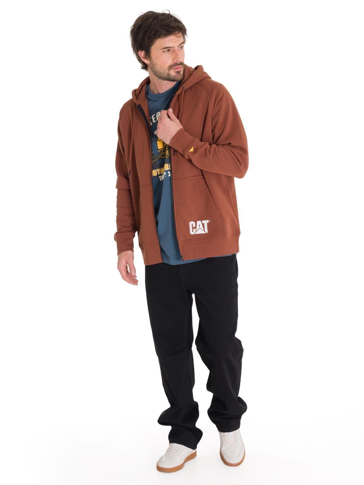 Polerón Fleece Full Zip Hombre Terracota-6