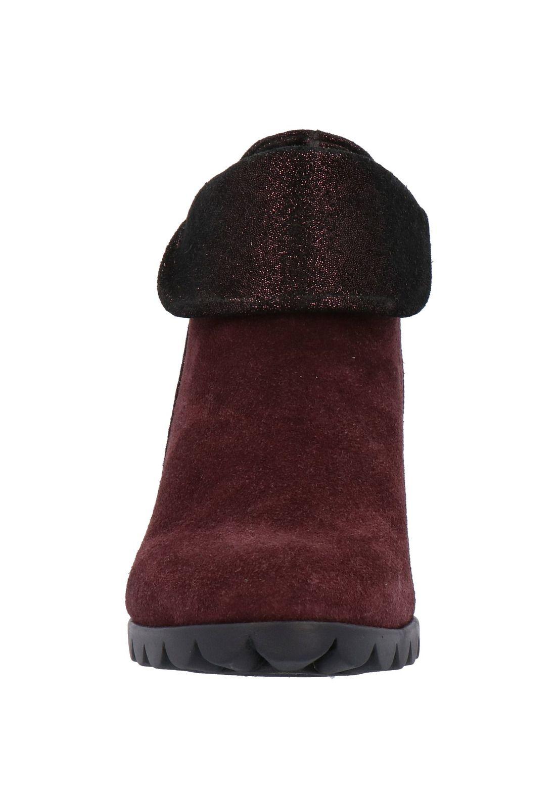 Botin Mujer Cuero Dipartment Burdeo-2