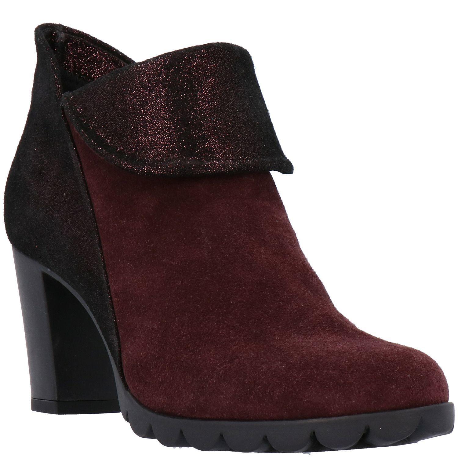 Botin Mujer Cuero Dipartment Burdeo-0