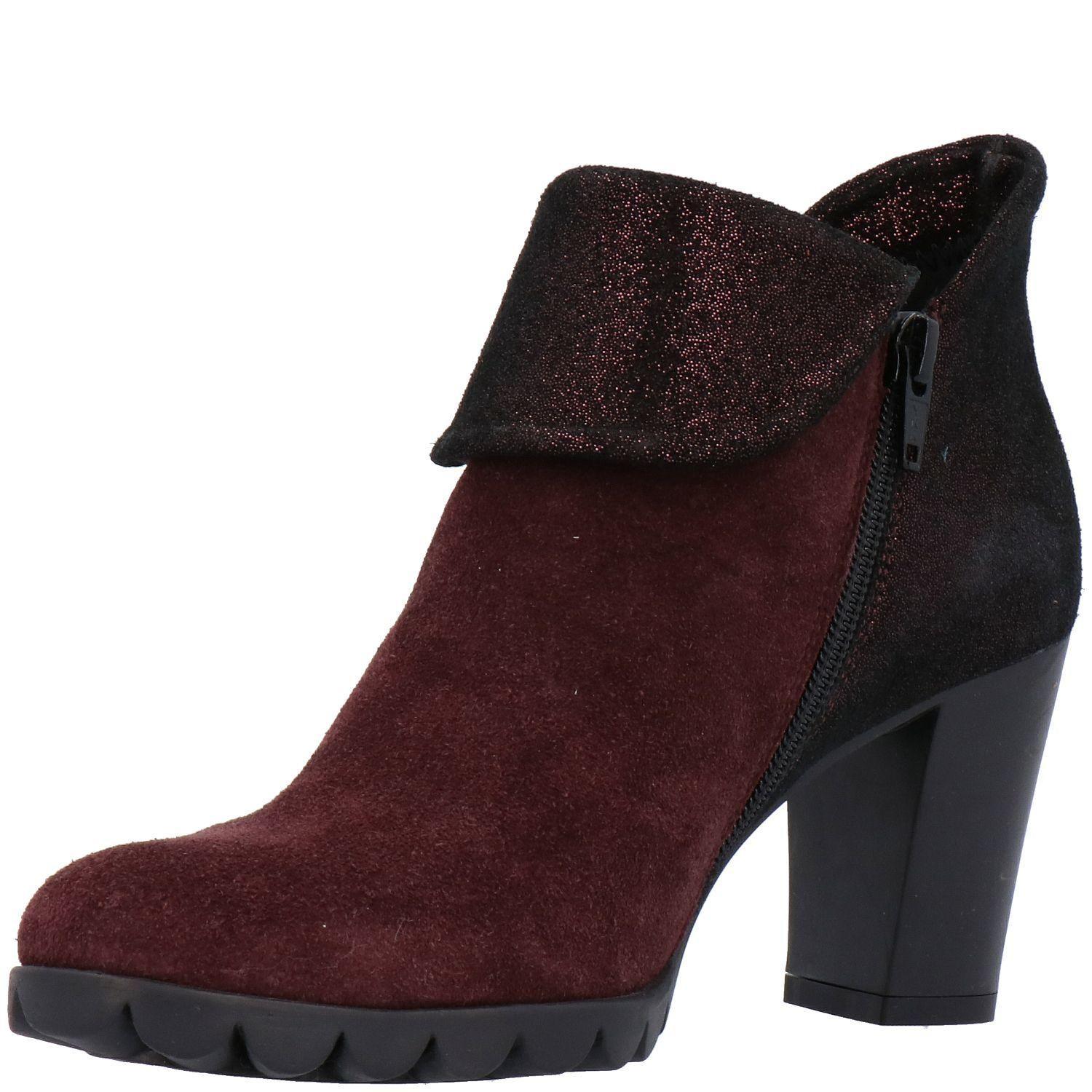 Botin Mujer Cuero Dipartment Burdeo-3