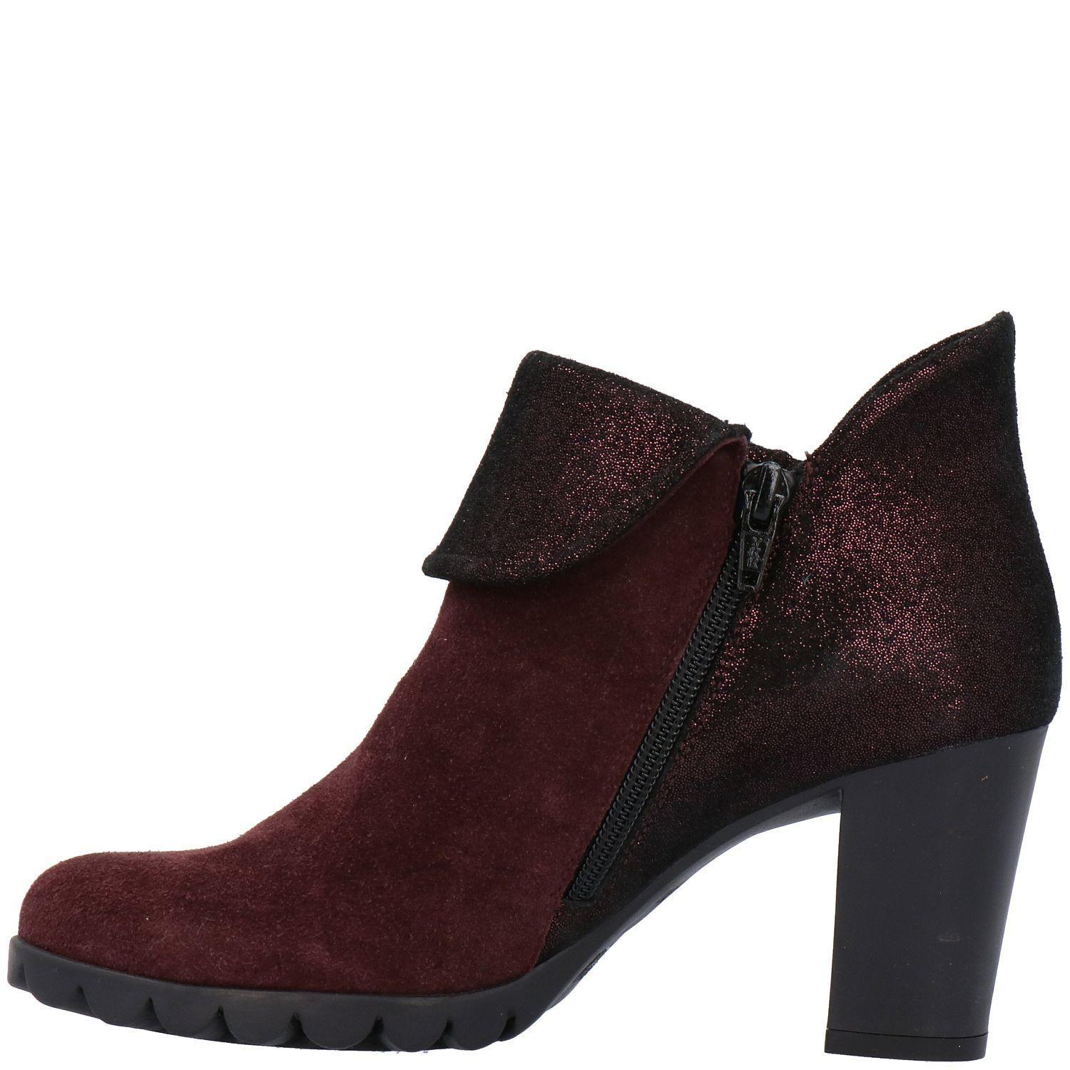 Botin Mujer Cuero Dipartment Burdeo-4