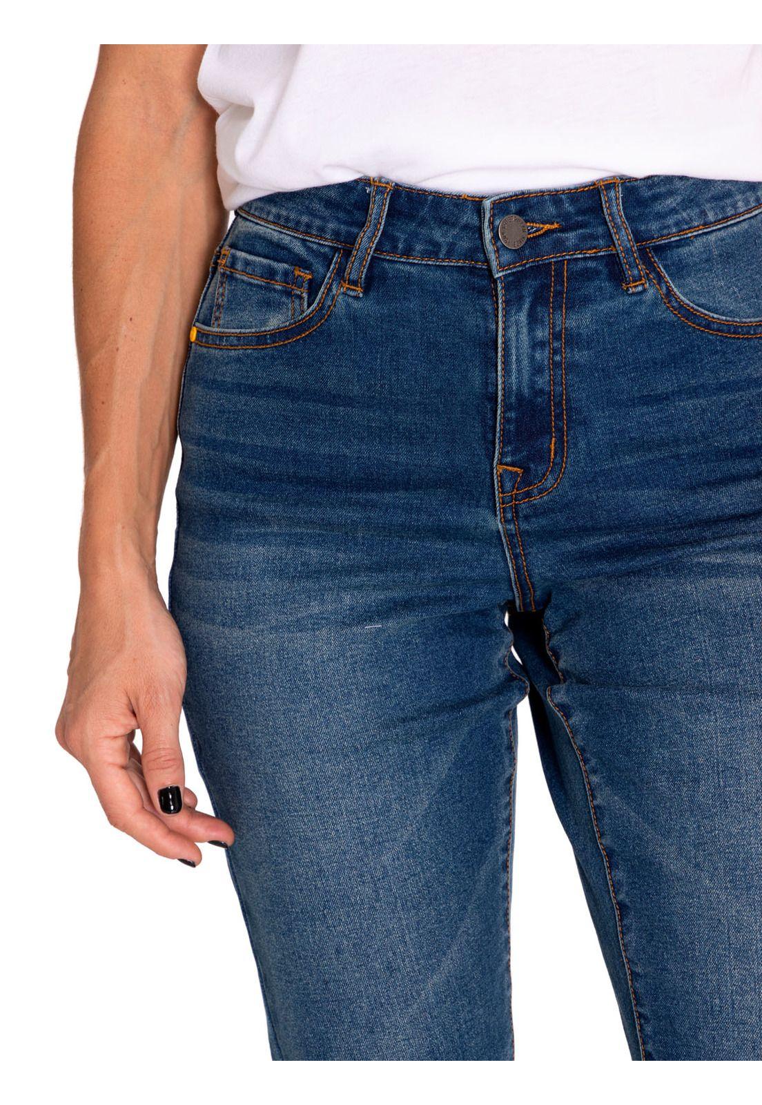 Jeans Denim Mujer Triblend Mid-Rise Skinny Azul-4