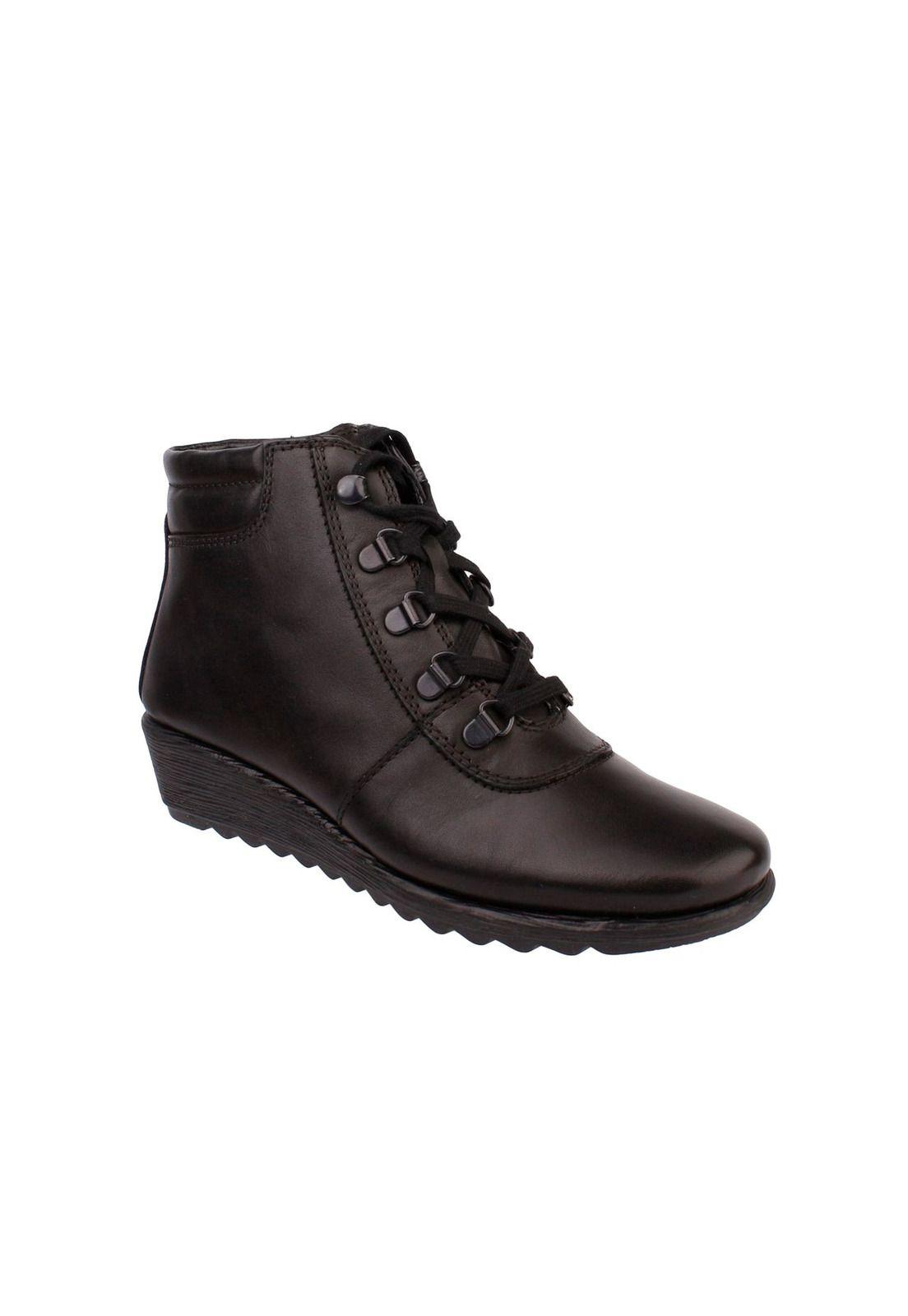Botin Cuero Run U Fools Negro-0