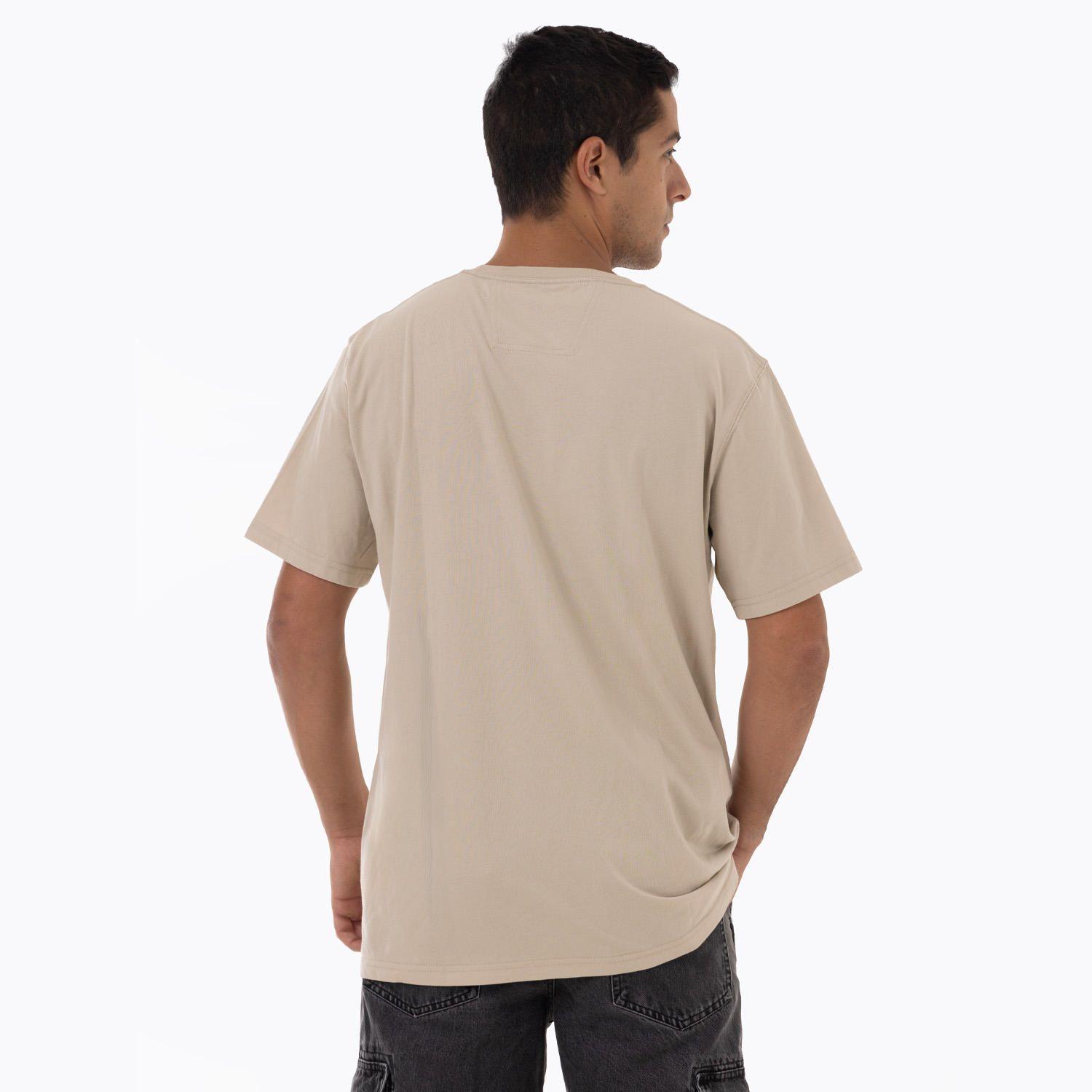 Polera Manga Corta Hombre Logo Tee Beige-3