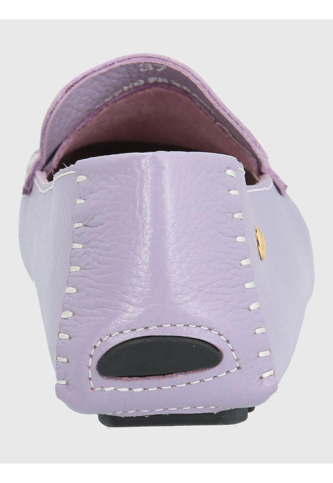 Mocasín Cuero Lila Mujer Domaso -5