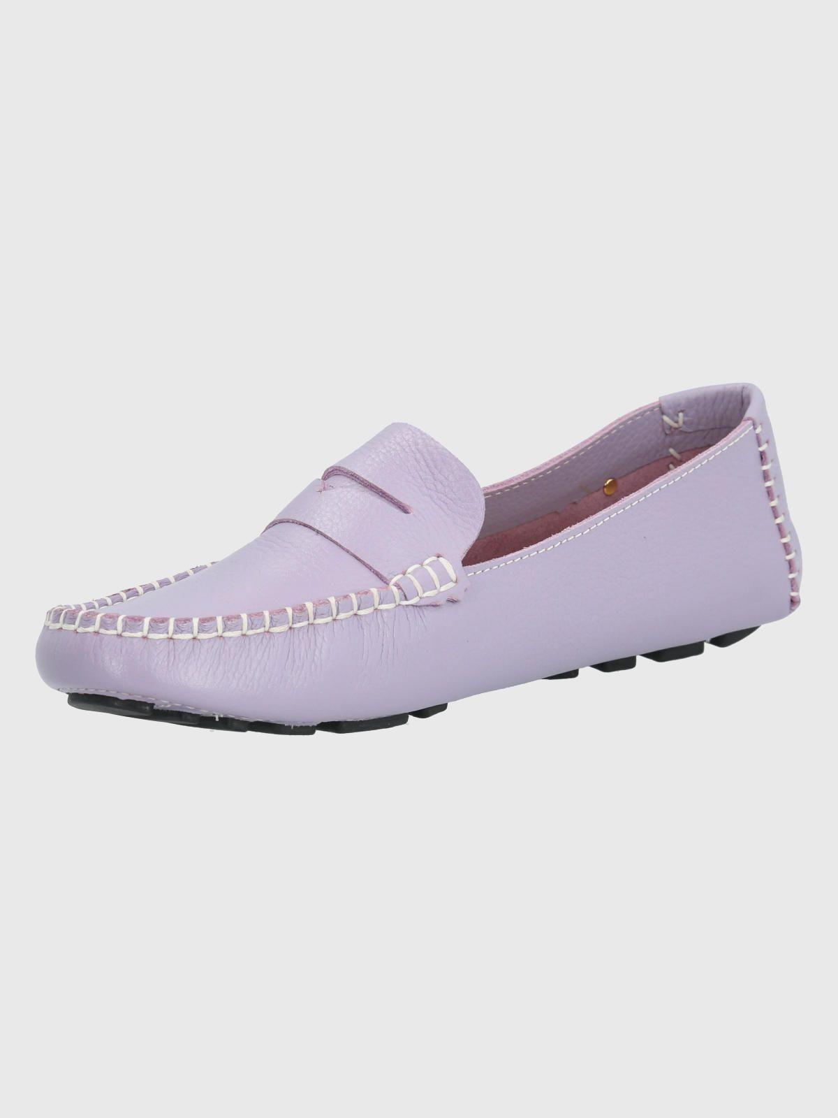 Mocasín Cuero Lila Mujer Domaso -3