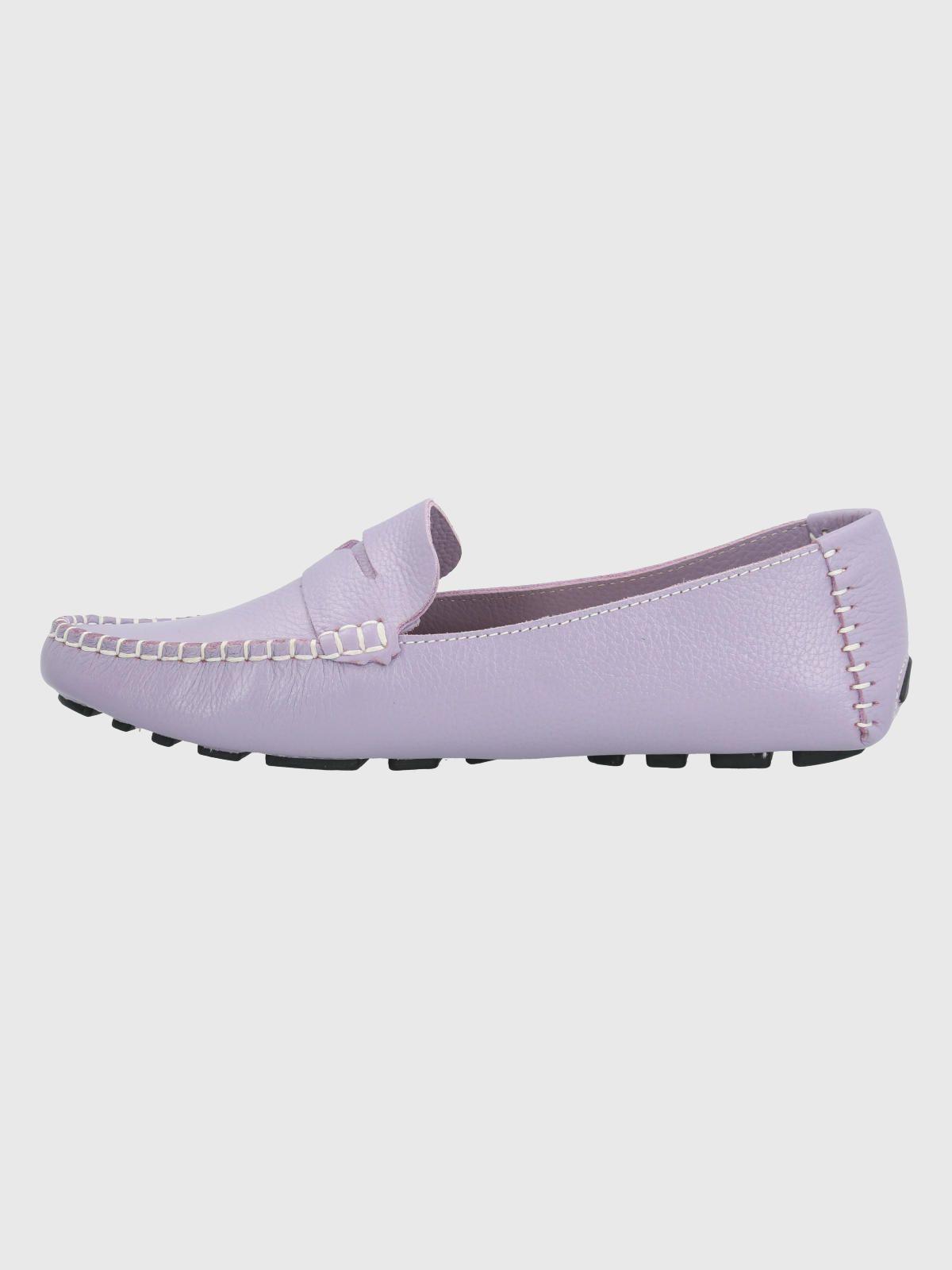 Mocasín Cuero Lila Mujer Domaso -4