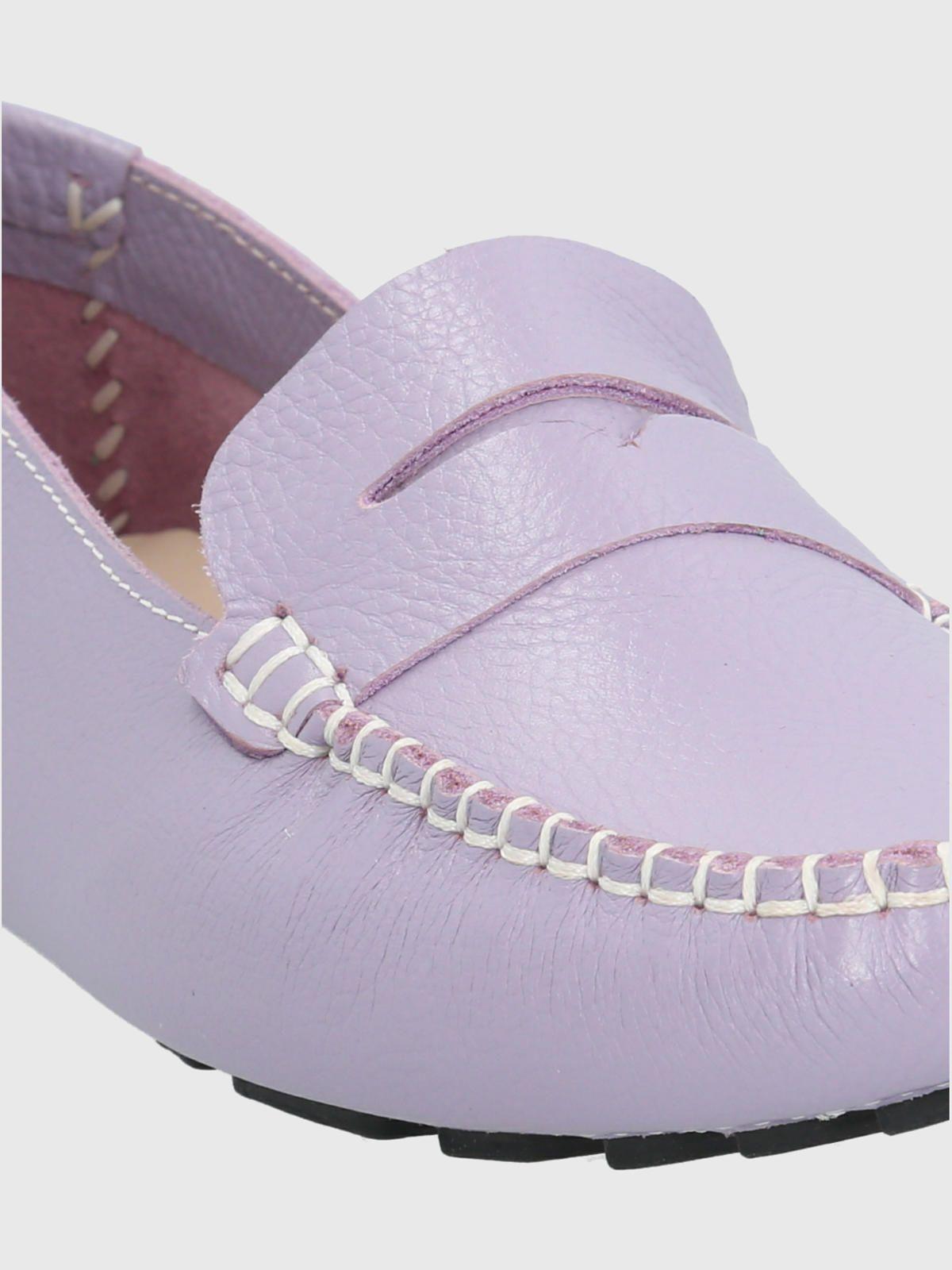 Mocasín Cuero Lila Mujer Domaso -6