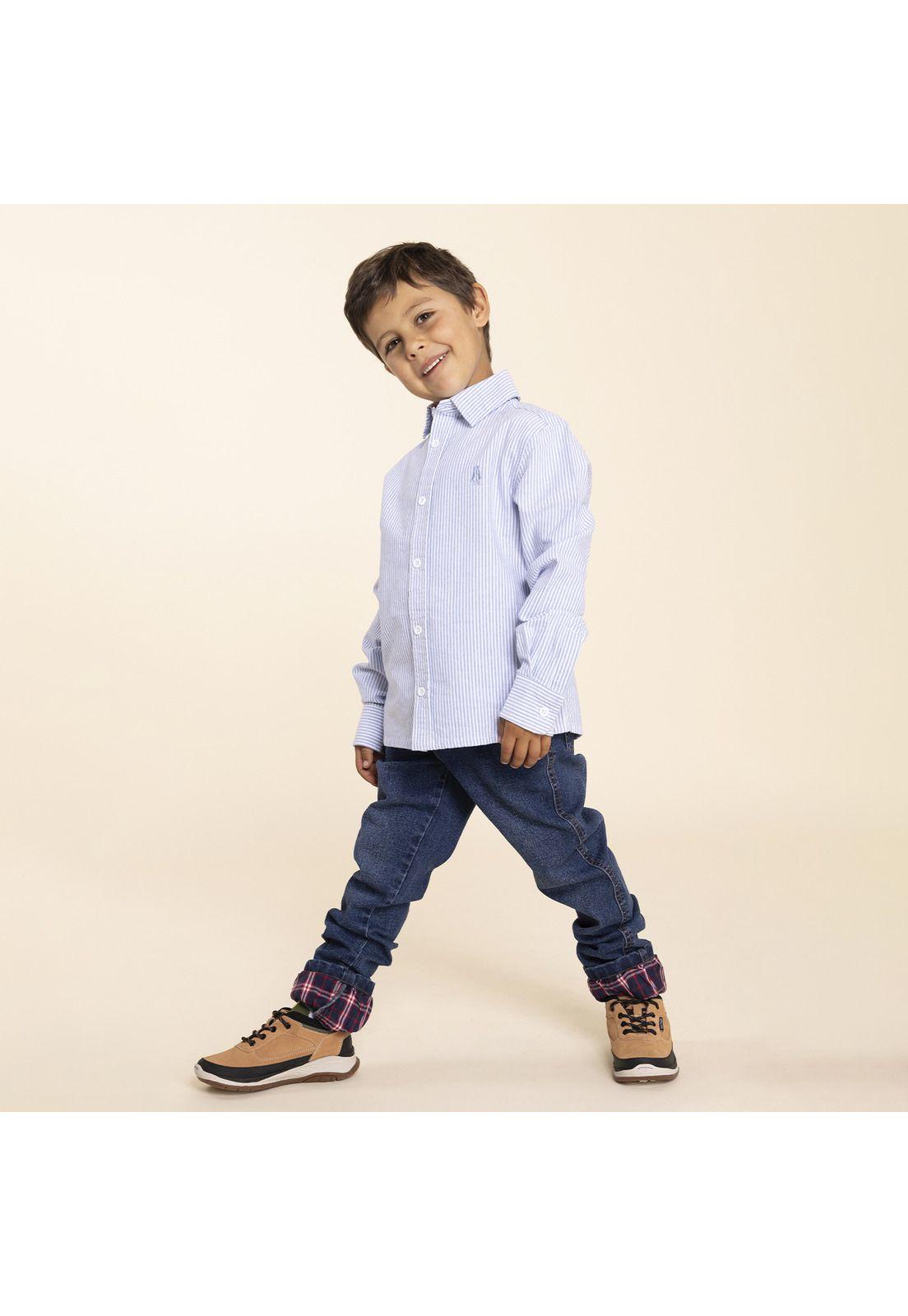 Zapatilla Cuero Niño Birke Azul-3