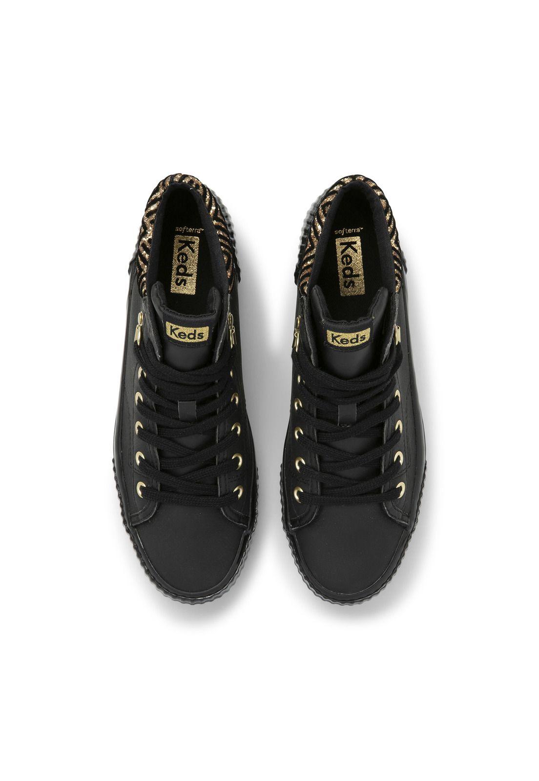 Zapatilla Cuero Mujer Demi Trx Mid Dazzle Negro-3