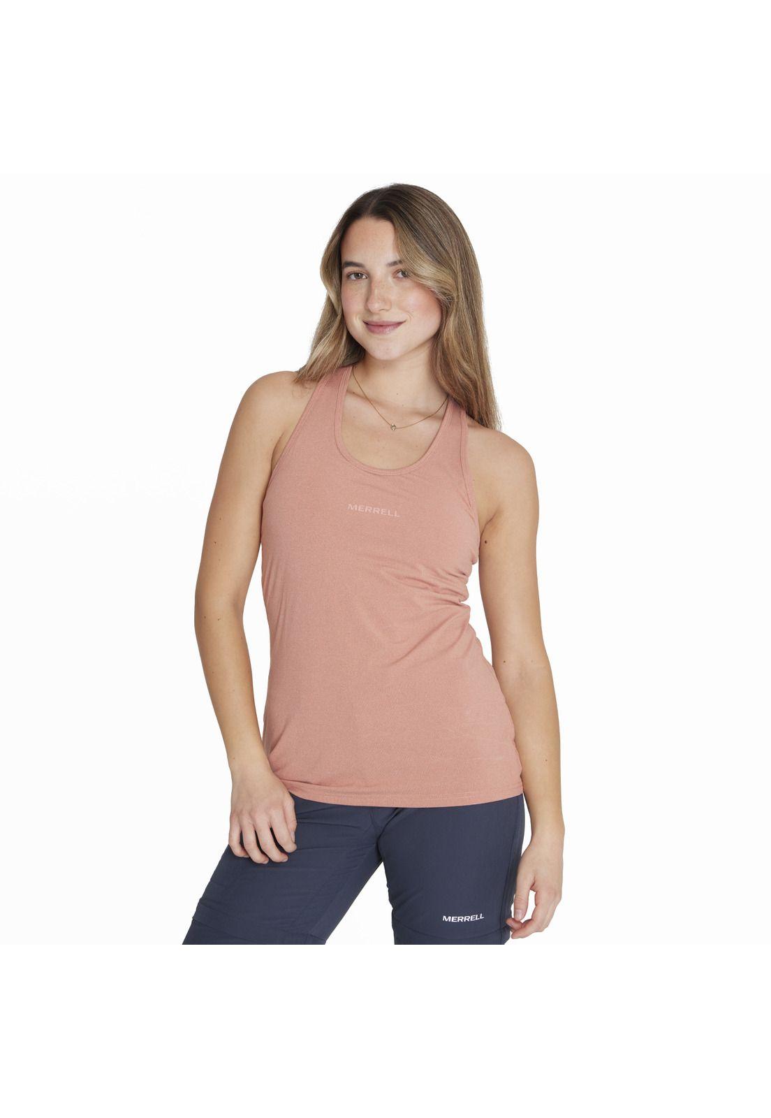 Polera S/M Tank Top Naranjo Mujer-0