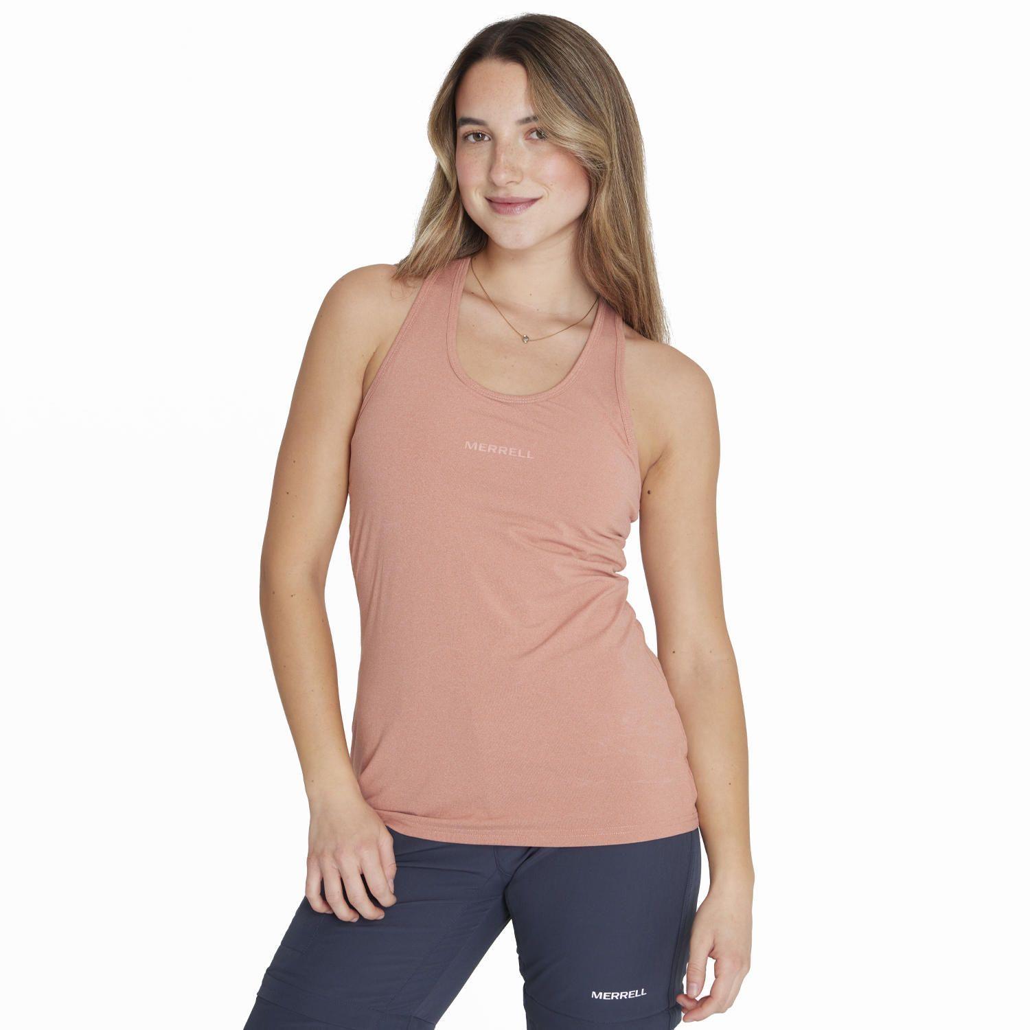 Polera S/M Tank Top Naranjo Mujer-0