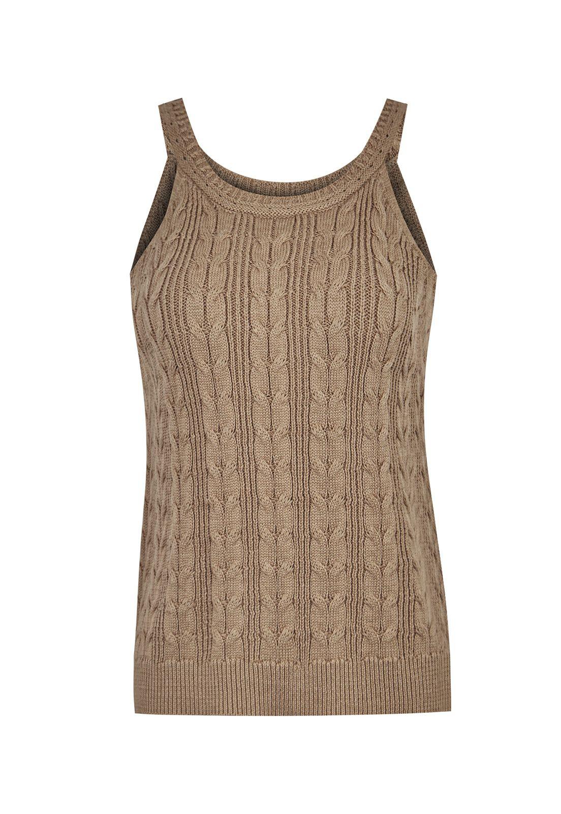 Polera Algodón Orgánico Café Samar Mujer -0