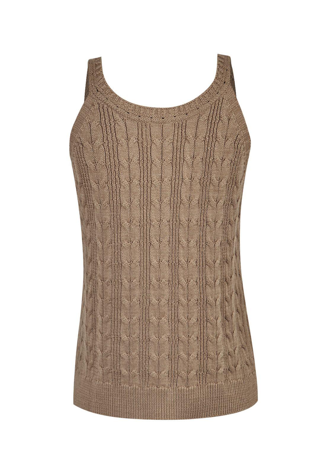 Polera Algodón Orgánico Café Samar Mujer -1