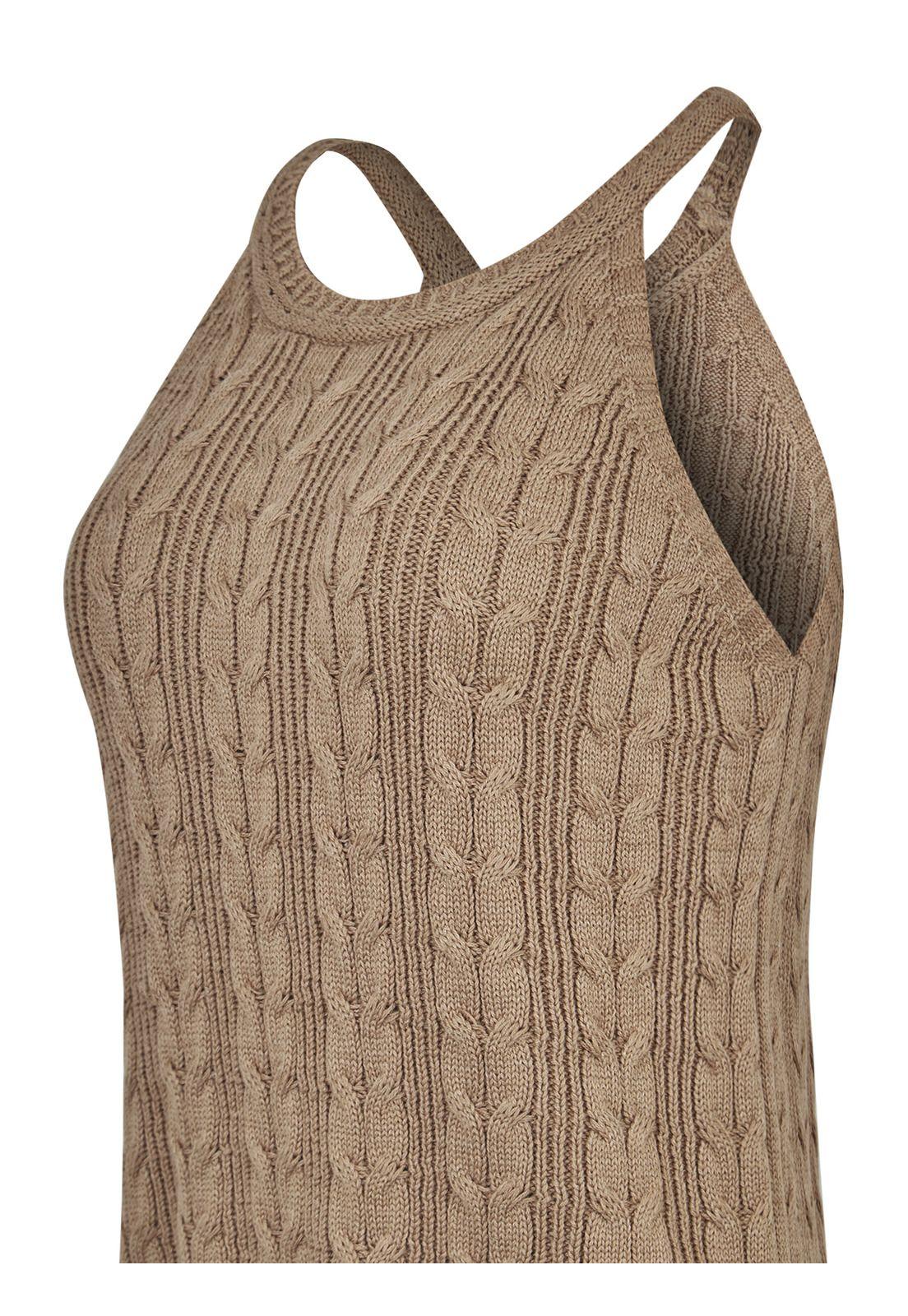 Polera Algodón Orgánico Café Samar Mujer -3