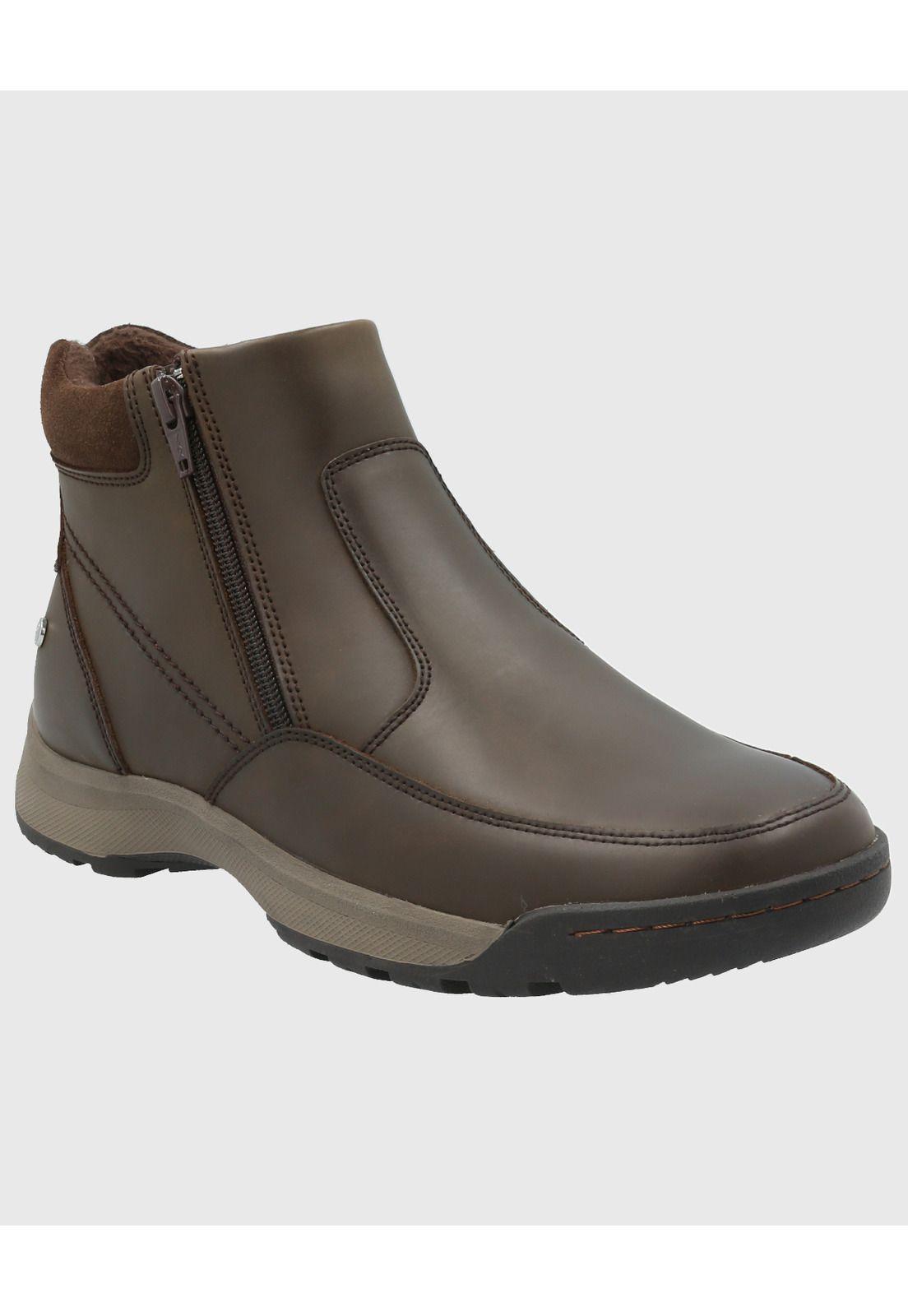 Botin Cuero Hombre Chief Café-0