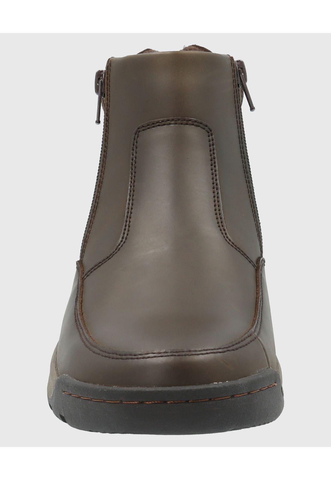 Botin Cuero Hombre Chief Café-3