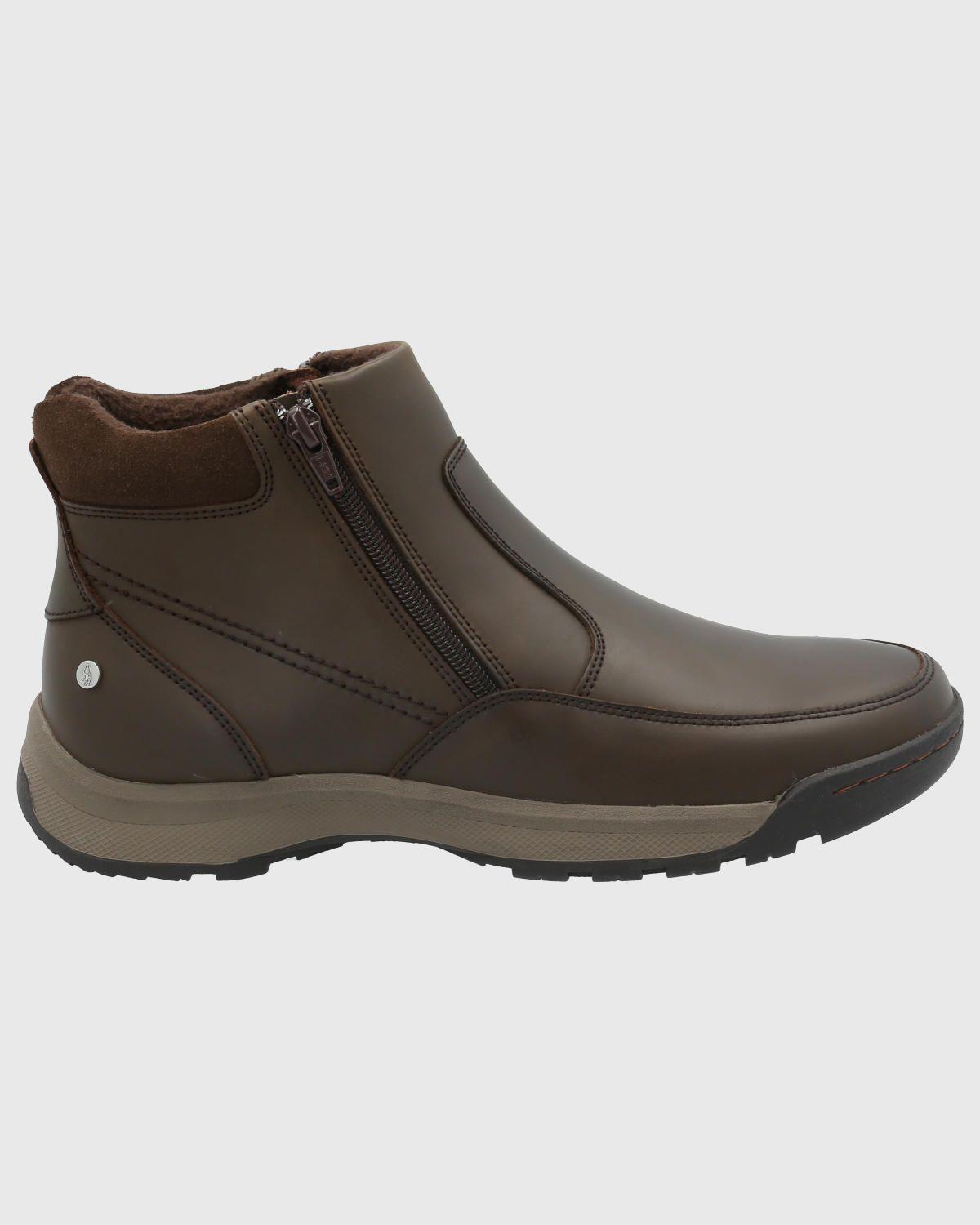 Botin Cuero Hombre Chief Café-1
