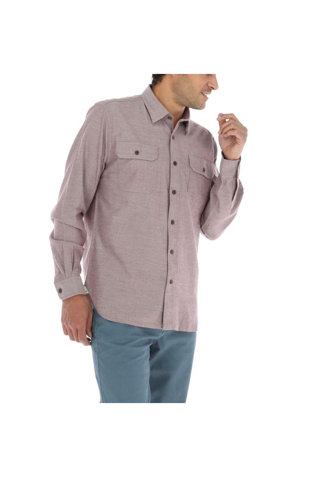 Camisa Algodón Frannel Lila Hombre Rockford-2
