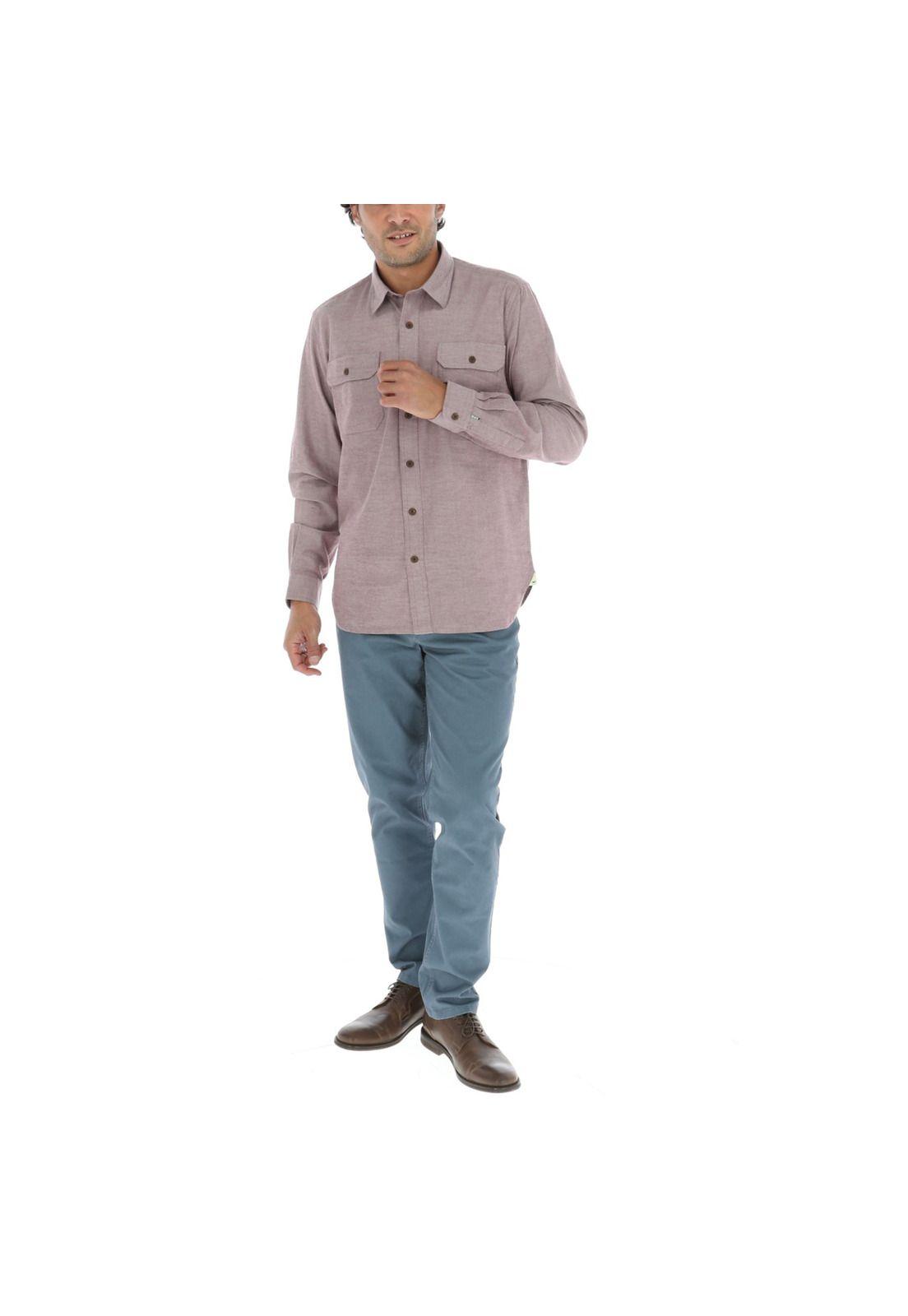 Camisa Algodón Frannel Lila Hombre Rockford-3