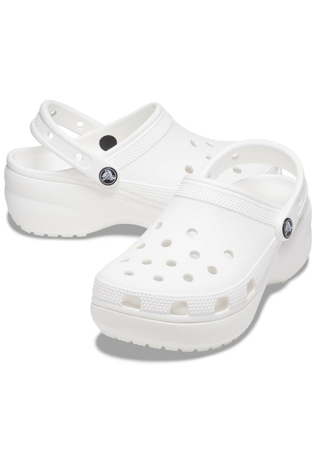 Zueco Crocs Mujer Classic Ptfm Clog Blanco-3