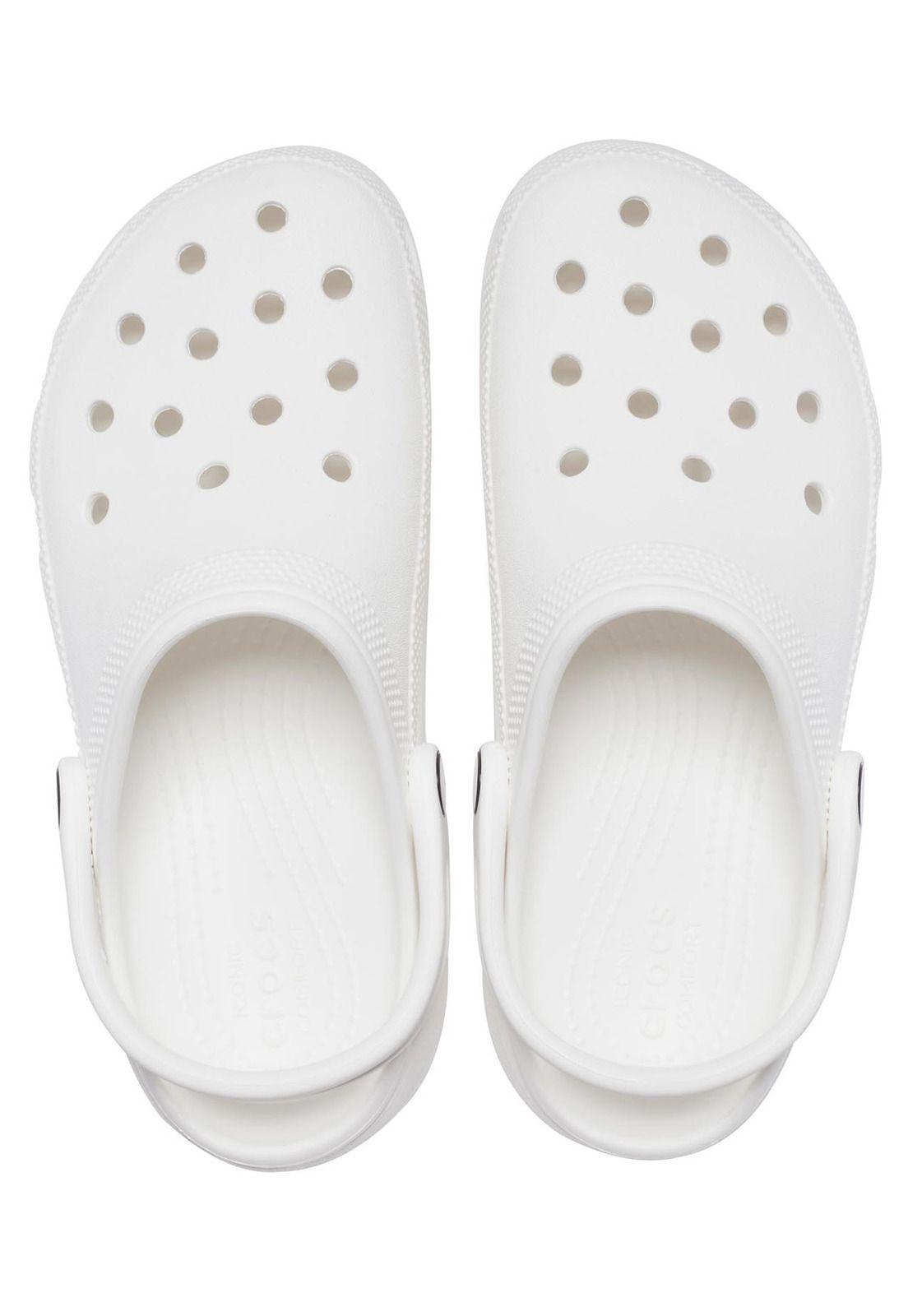 Zueco Crocs Mujer Classic Ptfm Clog Blanco-4