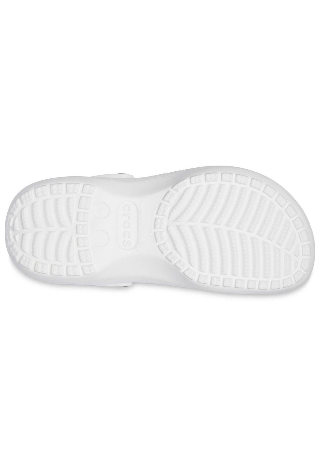 Zueco Crocs Mujer Classic Ptfm Clog Blanco-5