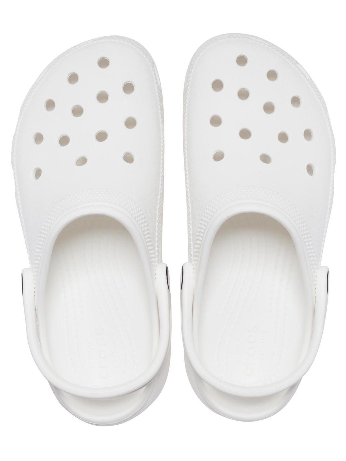 Zueco Crocs Mujer Classic Ptfm Clog Blanco-5