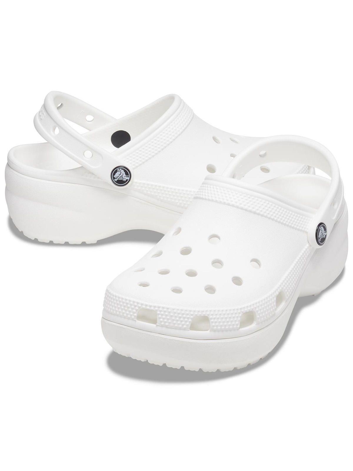Zueco Crocs Mujer Classic Ptfm Clog Blanco-3